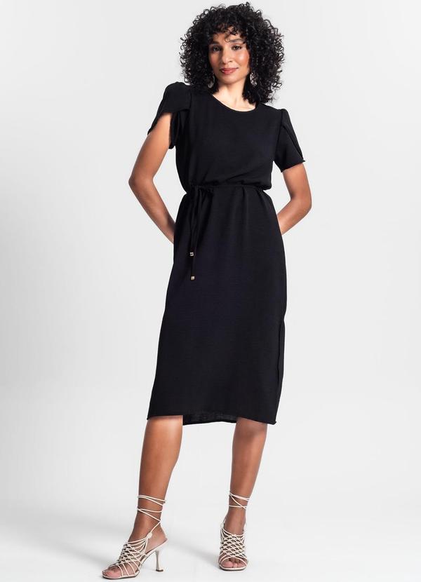 Vestido Midi em Air Flow Preto