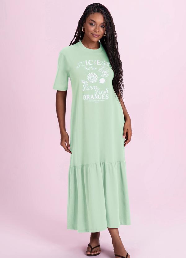 Vestido Midi em Meia Malha Verde