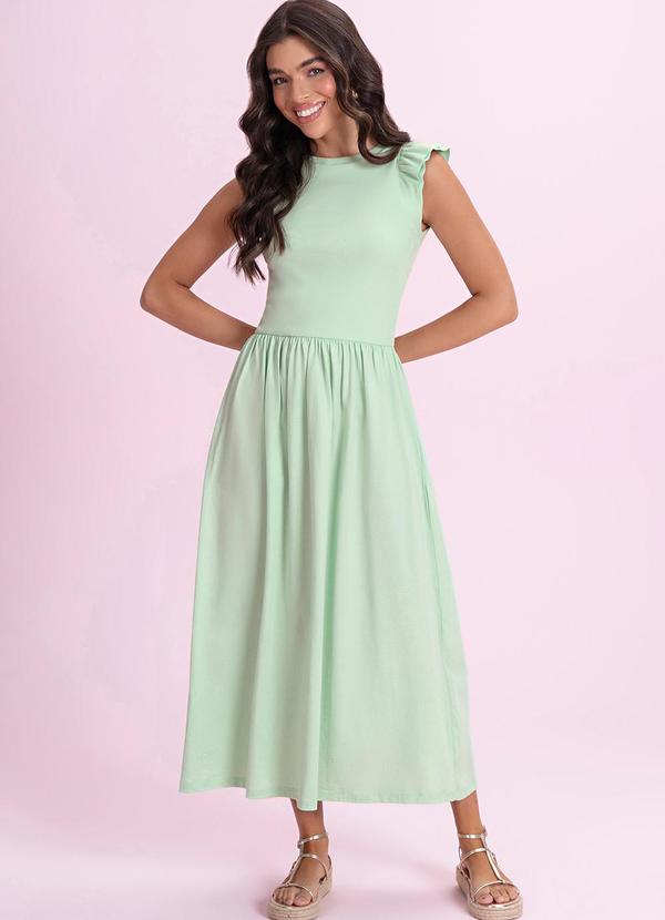 Vestido Midi em Meia Malha Verde