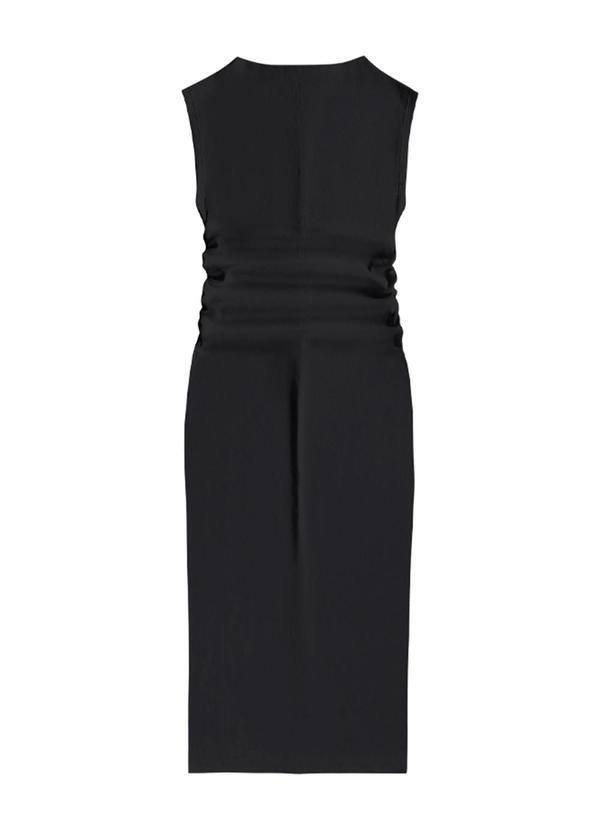 Vestido Midi em Ribana Preto