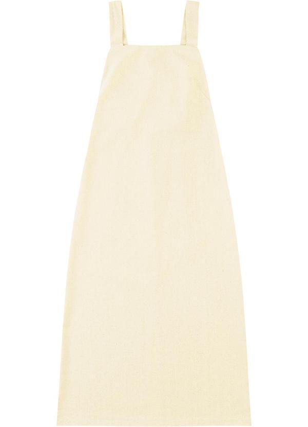 Vestido Mídi em Viscolinho Off White