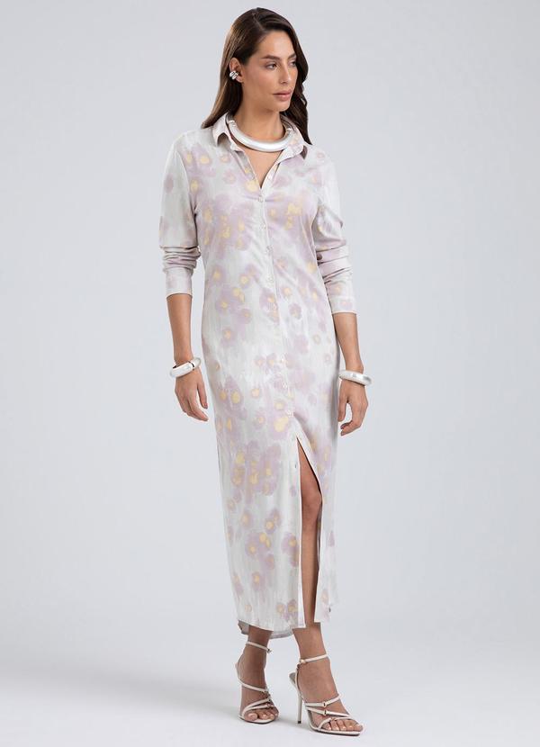 Vestido Midi em Viscose Azul Claro