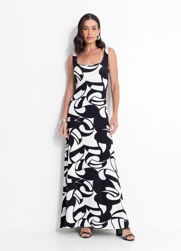Vestido Midi em Viscose Preto