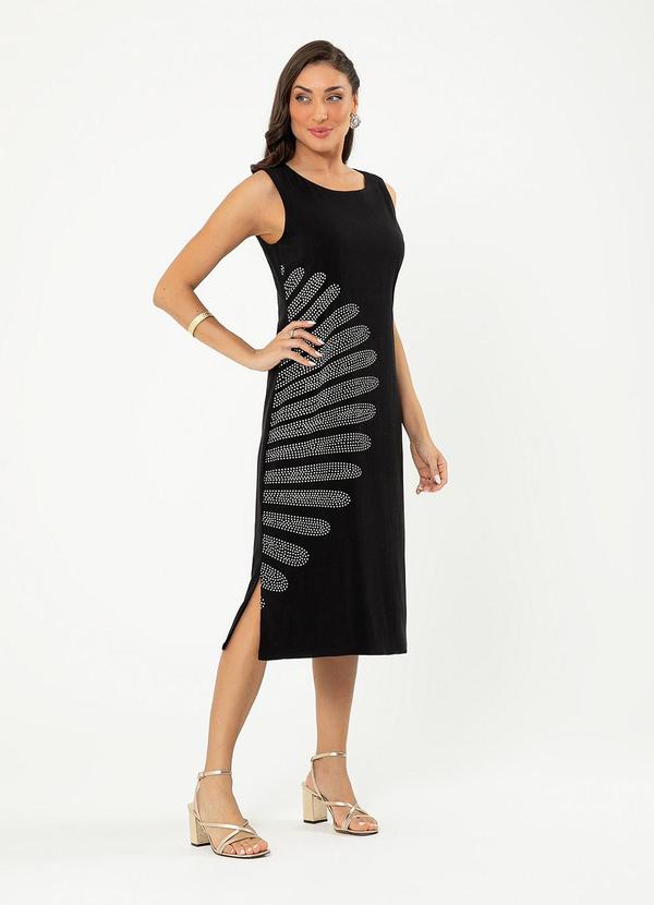 Vestido Midi em Viscose Preto