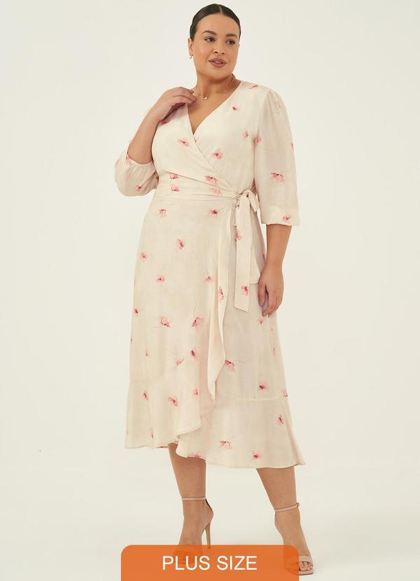 Vista 2 Vestido Midi Estampada Floral Tata Baunilha Principessa Principessa