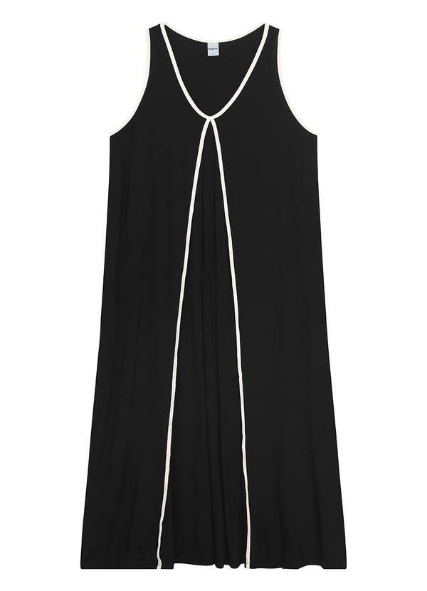 Vestido Mídi Evasê Preto