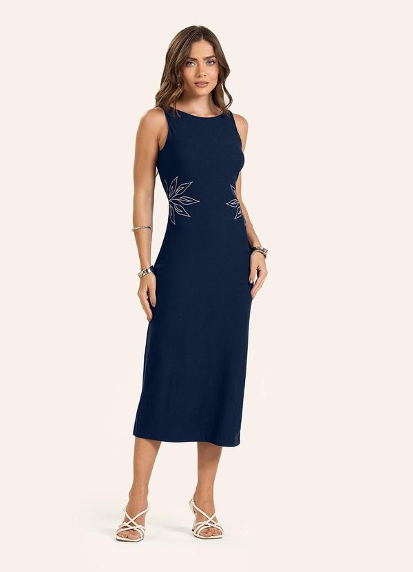Vestido Midi Feminino Azul