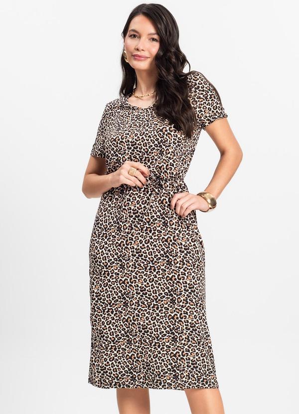 Vestido Midi Feminino Bege