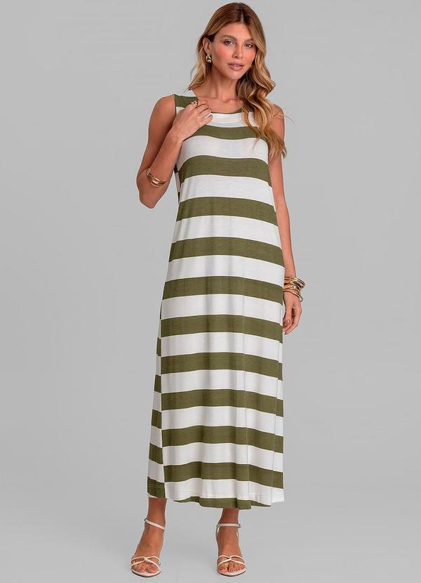 Vestido Midi Feminino em Viscotorcion Verde