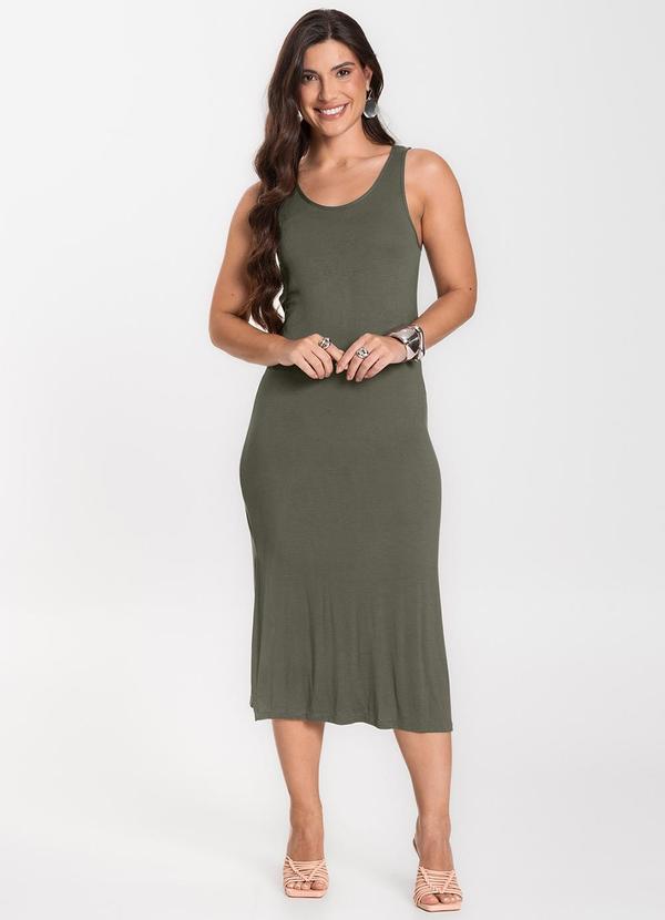 Vestido Midi Feminino Verde