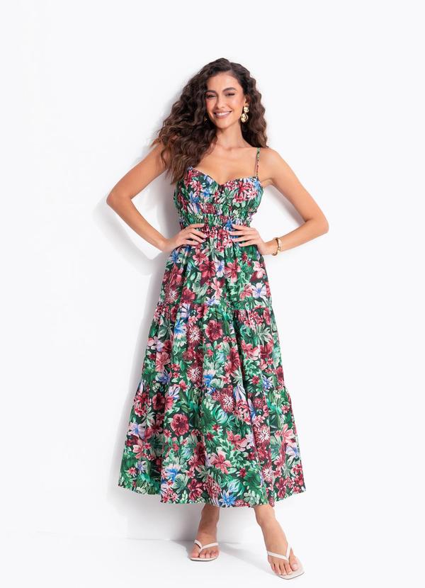 Vestido Midi Florabela Verde