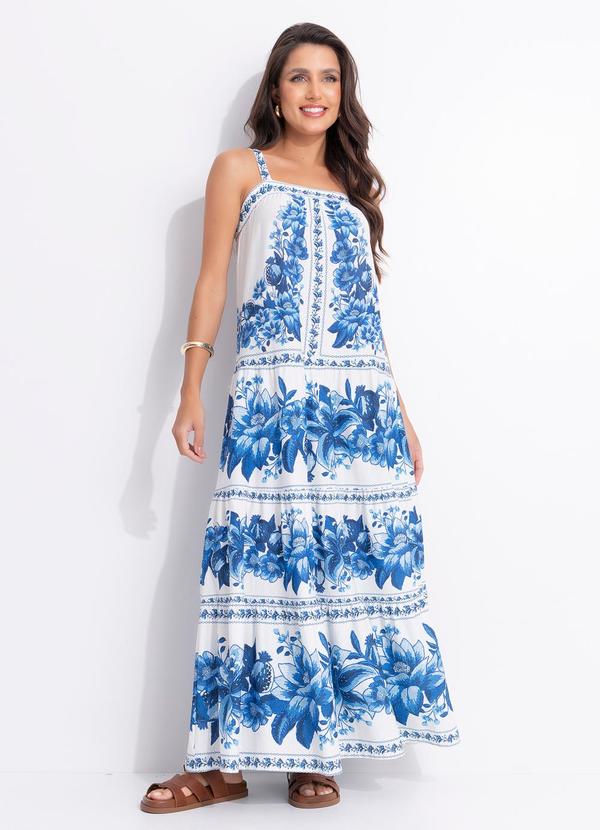 Vestido Midi Fruta de Verão Off White