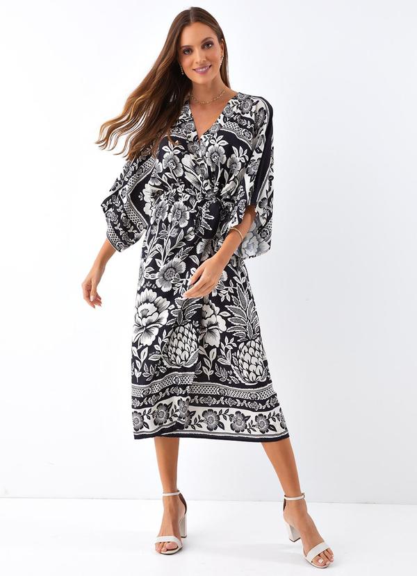 Vestido Midi Jardim Romance
