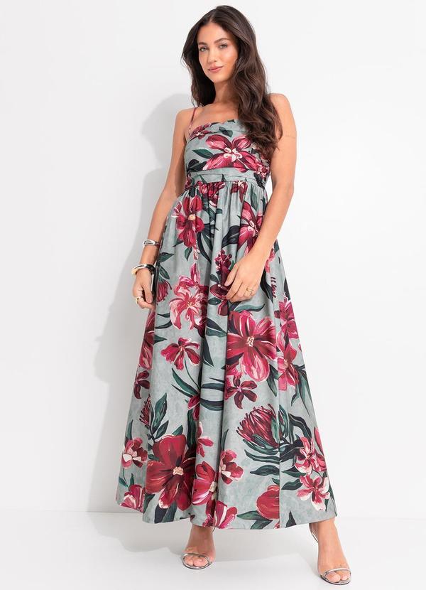 Vestido Midi Lineia Azul