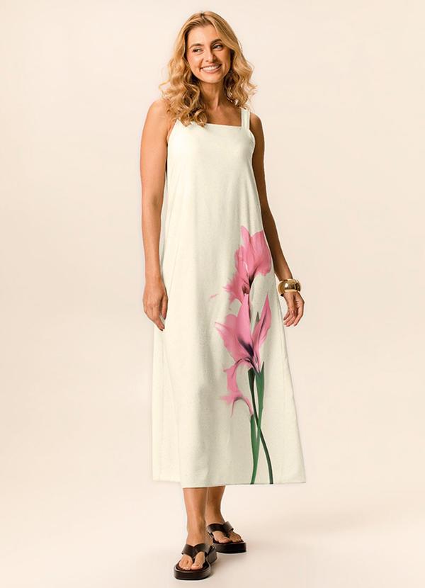 Vestido Mídi Lírio Off White