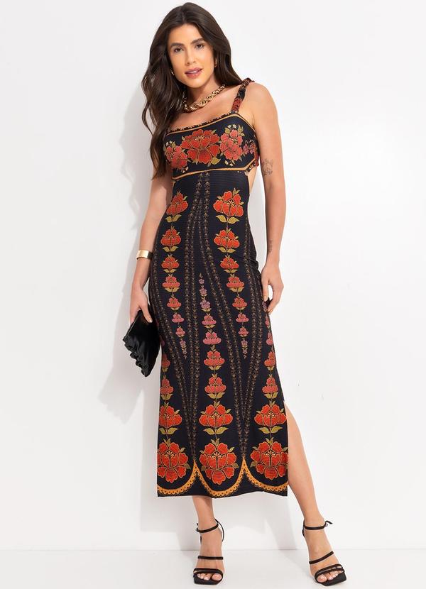 Vestido Midi Madalena Preto