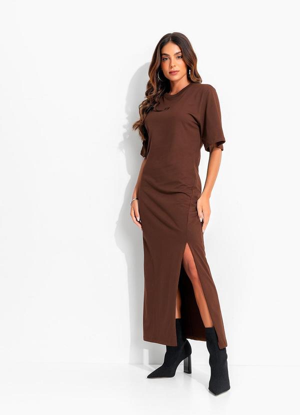 Vestido Midi Marrom
