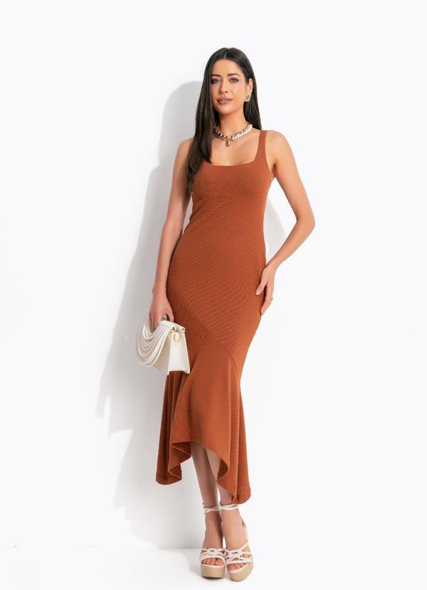 Vestido Midi Marrom