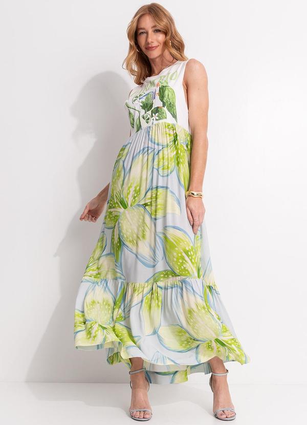 Vista 2 Vestido Midi Mojito Farm Rio Azul FARM