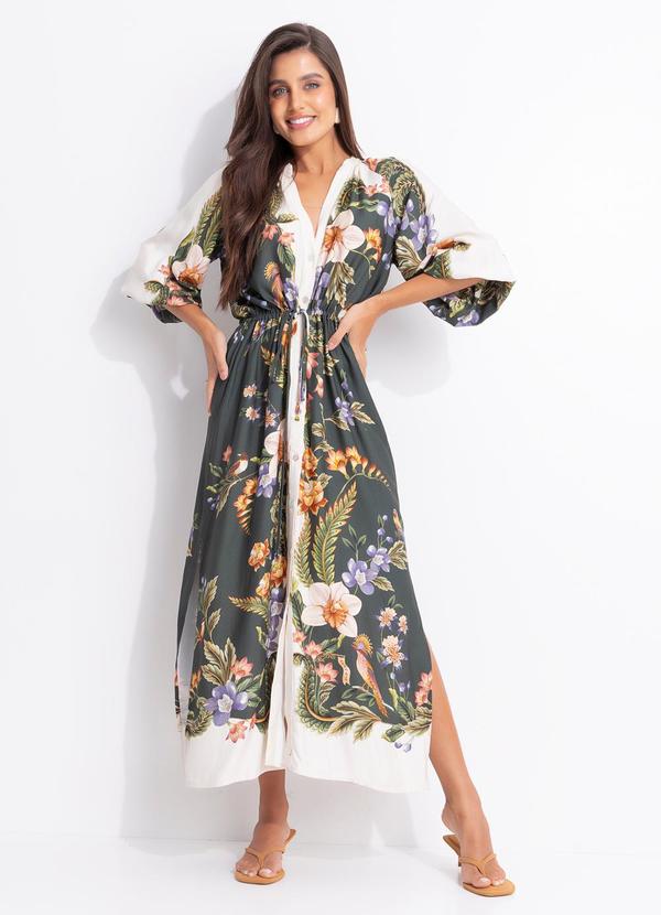 Vestido Midi Natureza Bege