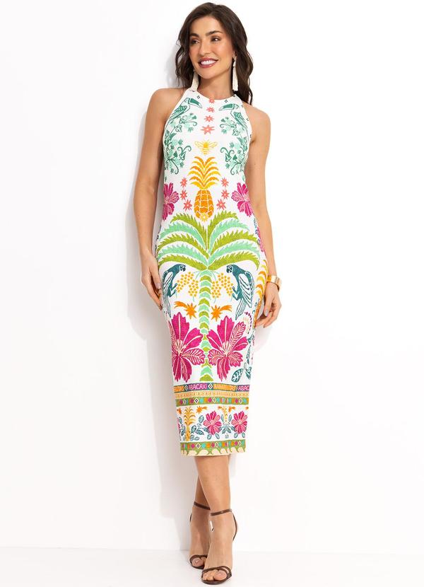 Vestido Midi Oasis de Verão Off White