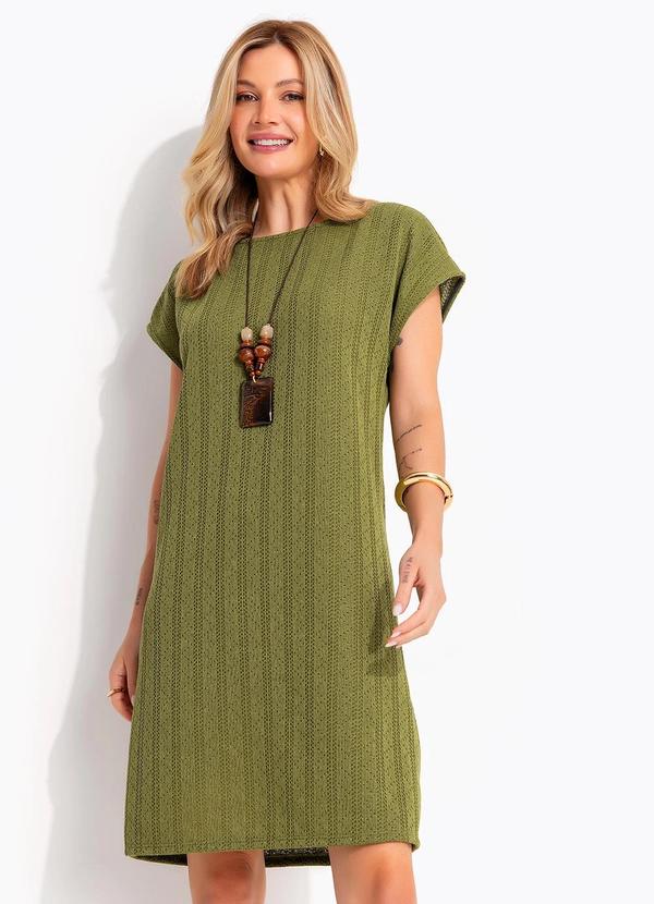 Vestido Verde em Malha Tricô