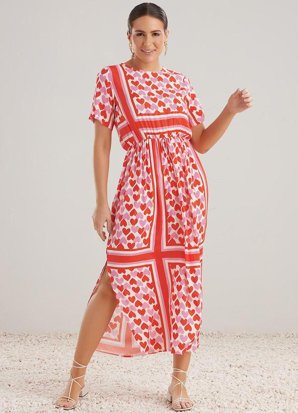 Vista 2 Vestido Midi Viscose Estampado Angel Angel