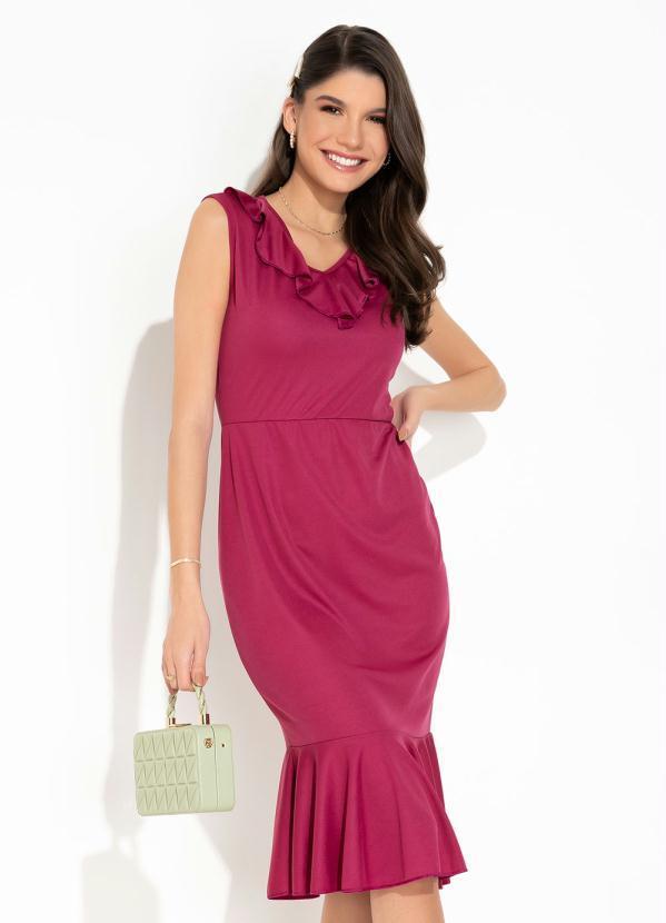 Vista 2 Vestido Pink com Babado Rosalie Rosalie