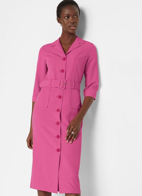 Vista 2 Vestido Pink em Crepe Plano bonprix bonprix