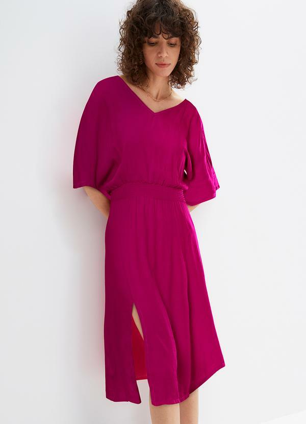 Vista 2 Vestido Pink em Tecido Texturizado