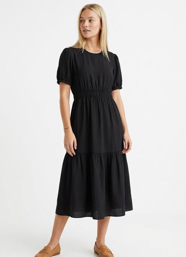 Vestido Preto em Crepe Plano