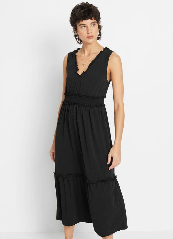 Vestido Preto em Malha Fria