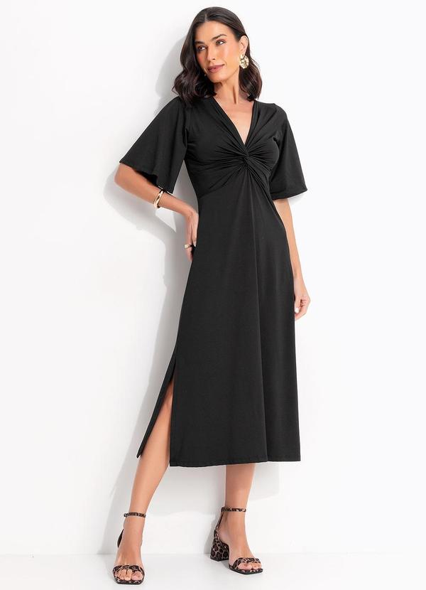 Vestido Preto em Malha Fria