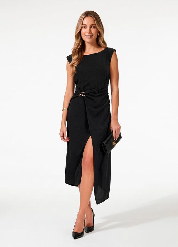 Vestido Preto em Tecido Air Flow