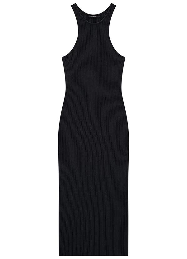 Vista 2 Vestido Preto Midi Tricot Enfim Enfim