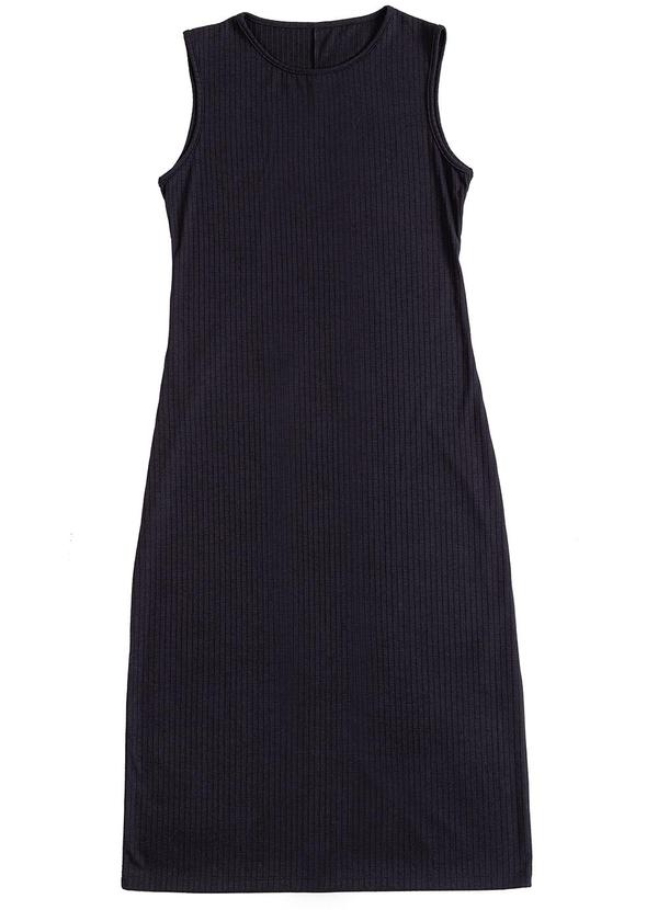 Vestido Regata Midi Adulto Feminino Preto