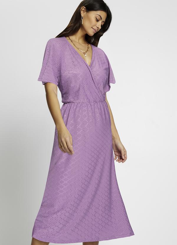 Vestido Roxo em Malha Laise