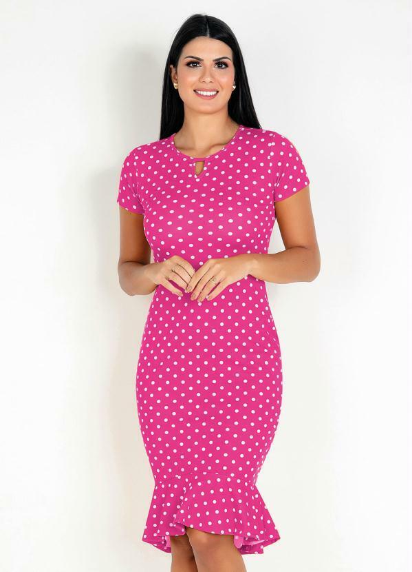 Vista 2 Vestido Sereia Poá Pink Mullet Rosalie Rosalie