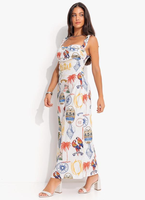 Vestido Tropical Vintage Off White
