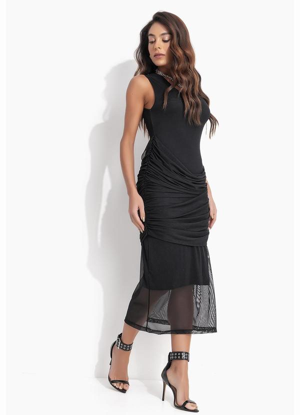 Vestido Tule Preto