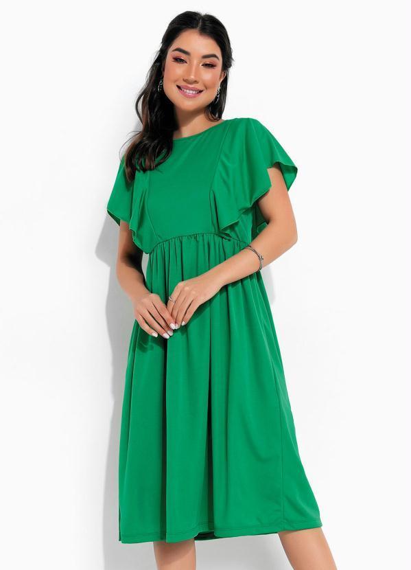 Vestido Verde com Babados
