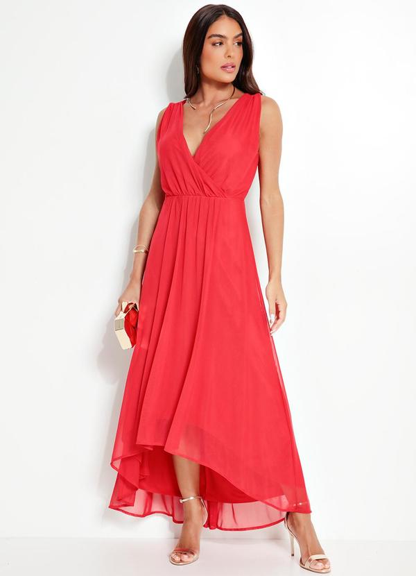 Vestido Vermelho em Tule