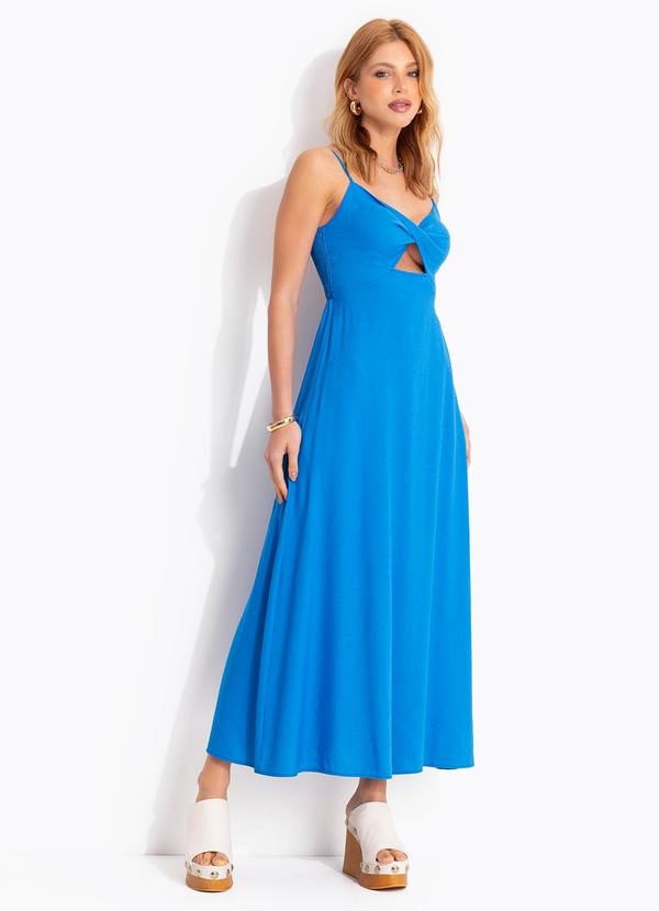 Vestido Viscolinho Azul