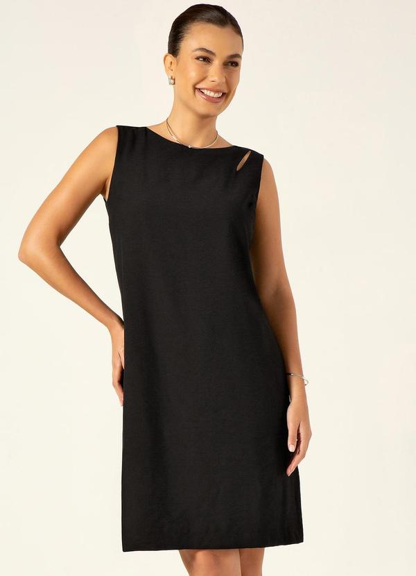 Vista 2 Vestido Tubinho de Alfaiataria Leani Preto Principessa Principessa