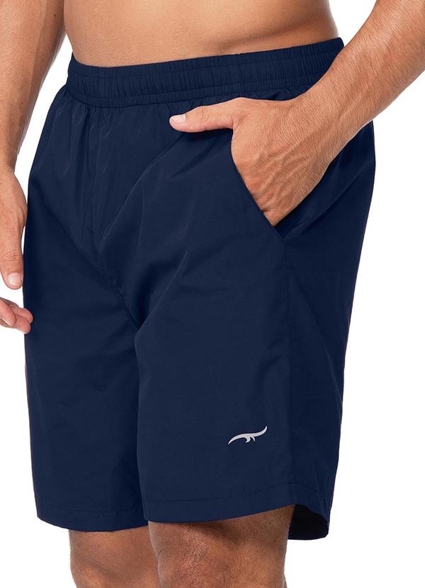 Bermuda com Short Interno e Bolso Azul Navy