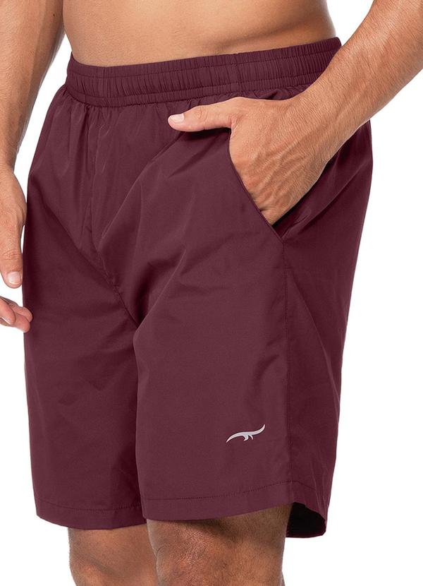 Bermuda com Short Interno Vermelho Bordeaux