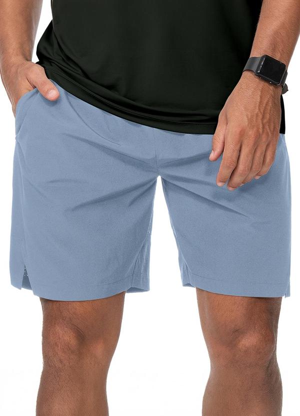Bermuda Detalhe Refletivo Azul Claro