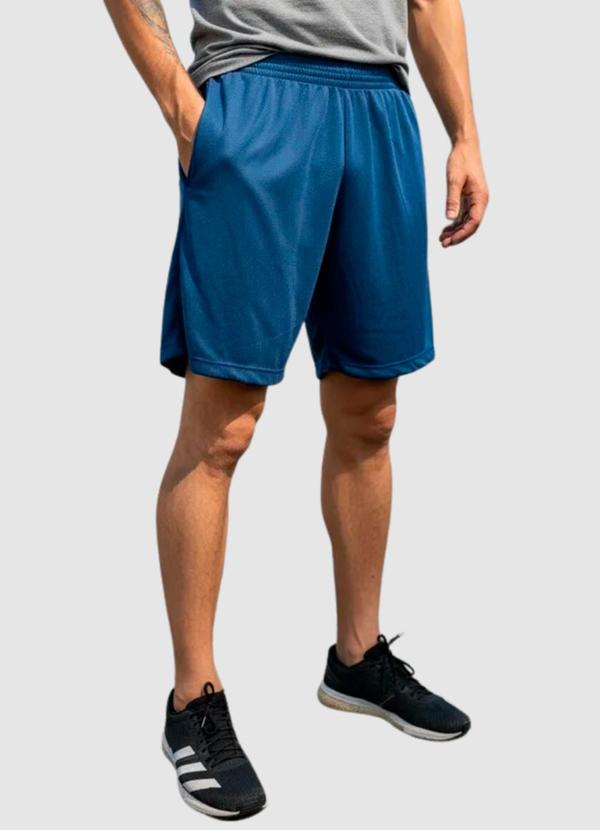Vista 2 Bermuda Masculina Fitness Dry Fit Azul Yends Fashion Yends Fashion