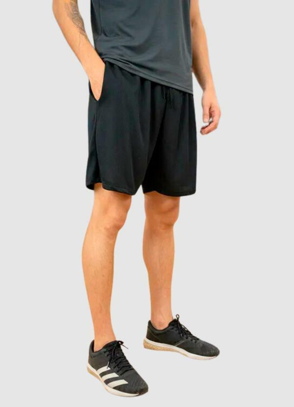 Vista 2 Bermuda Masculina Fitness Dry Fit Preto Yends Fashion Yends Fashion