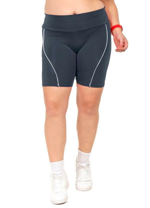 Short Ciclista Power FemininaCinza